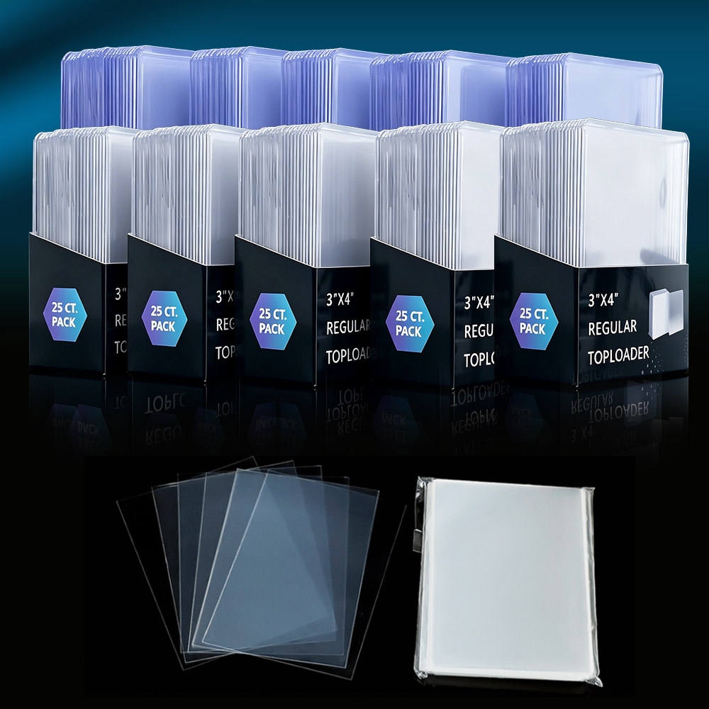 Card Top Loader - 35PTトップカバーローダークリア保護トレーディングカードホルダーハードプラスチックカードスリーブホルダー（野球カード、スポーツカード用）