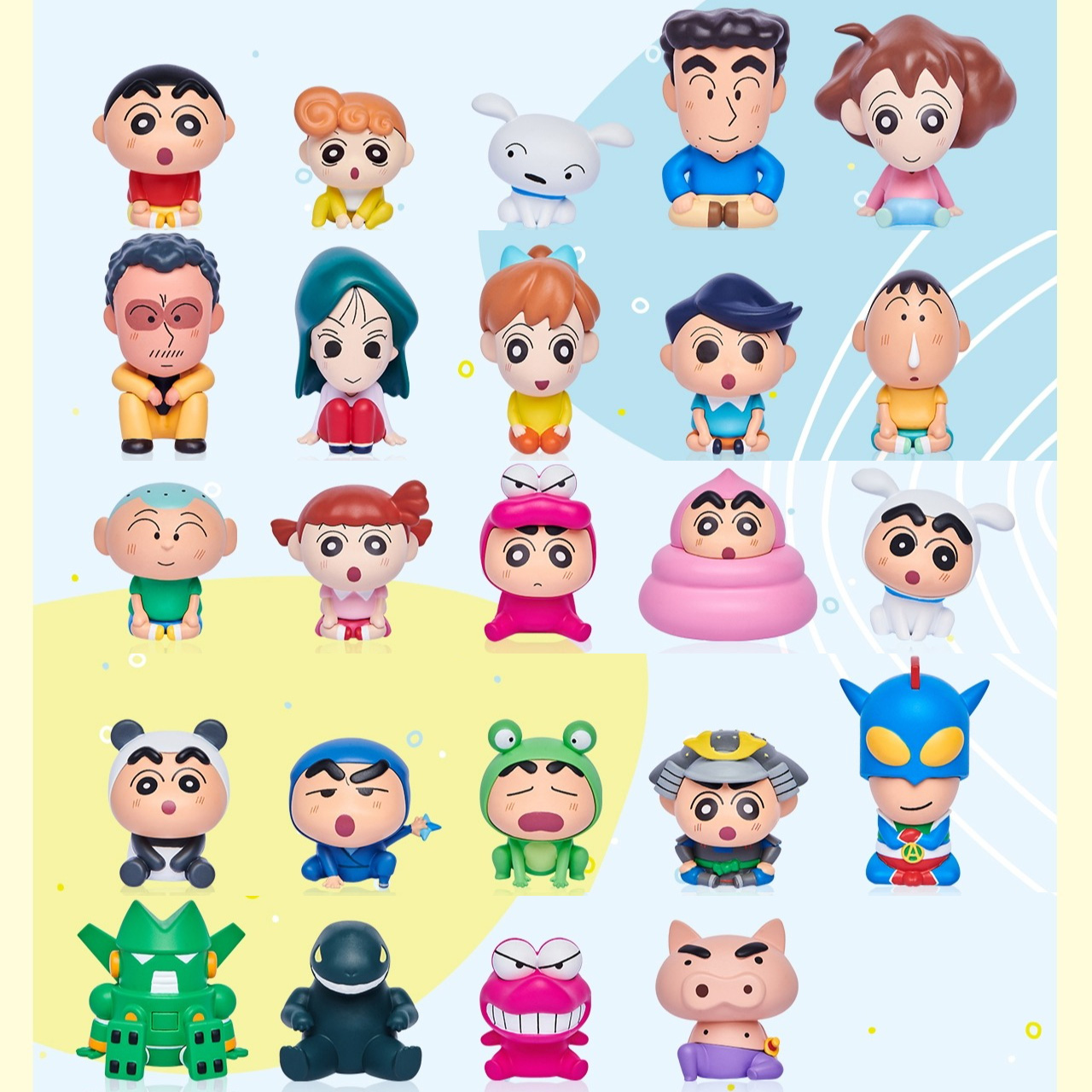 Capsule Toy Gashapon - 野原しんのすけファミリーフィギュアしんちゃんガシャポンカプセル玩具ひまわり白美佐江広志つるミニ置物キッズギフト