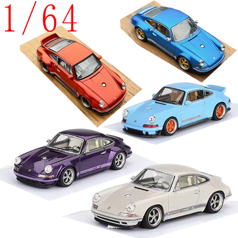 Die Cast Car 1 64 - ジンシットモデル ダイキャスト 1/64スケール ポルシェ964 シンガーDLSクーペ スポーツカーモデル