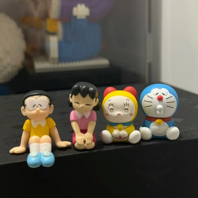 Capsule Toy Gashapon - 本物のバンダイガシャポンカプセルアニメ置物漫画かわいいドラえもん座位 90th アクションフィギュアモデルデスクトップ装飾品
