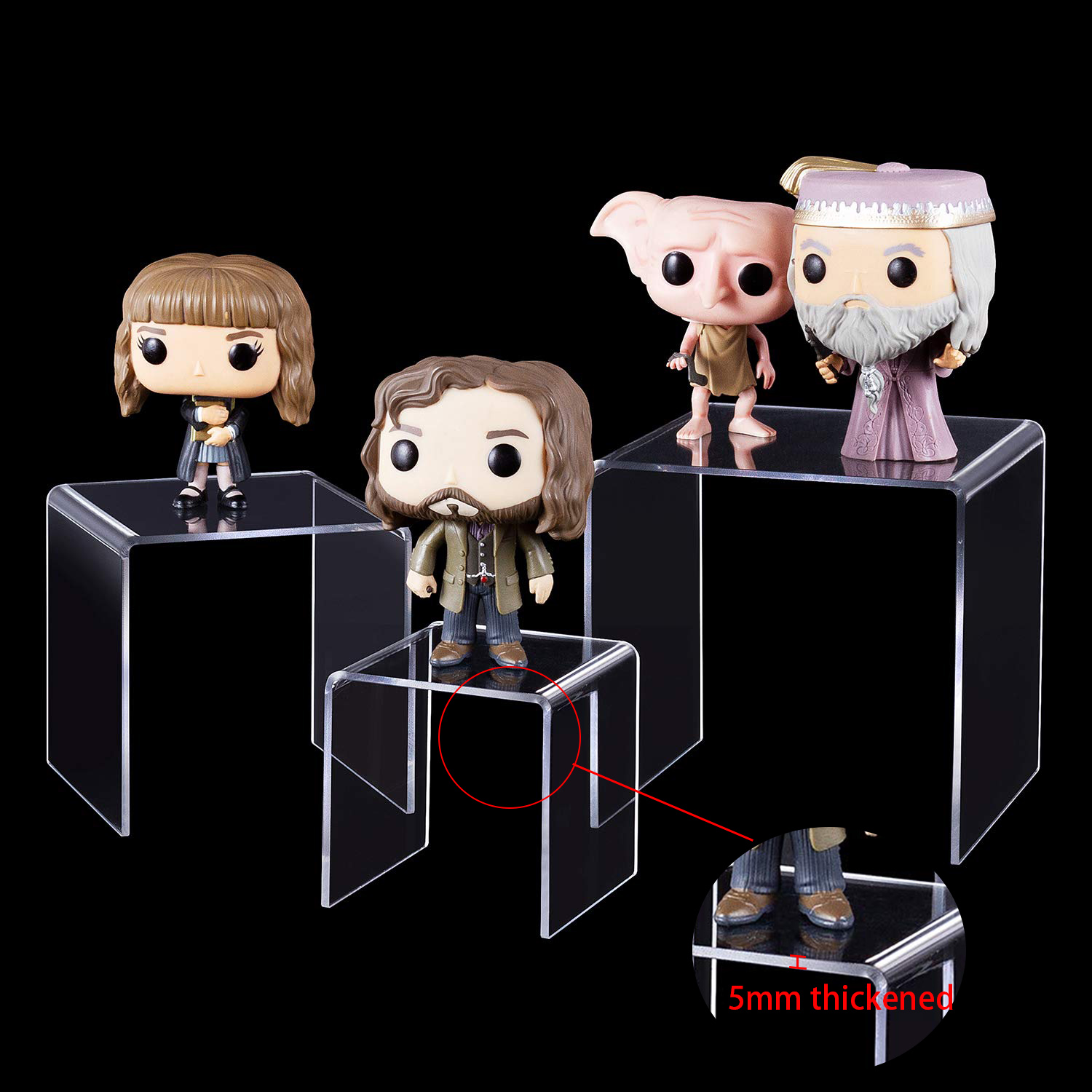 Pop Display Shelf - U 字型アクリルディスプレイライザー棚 15 サイズジュエリー用ショーケース器具、POP フィギュア用ディスプレイスタンドカップケーキオーガナイザー 5
