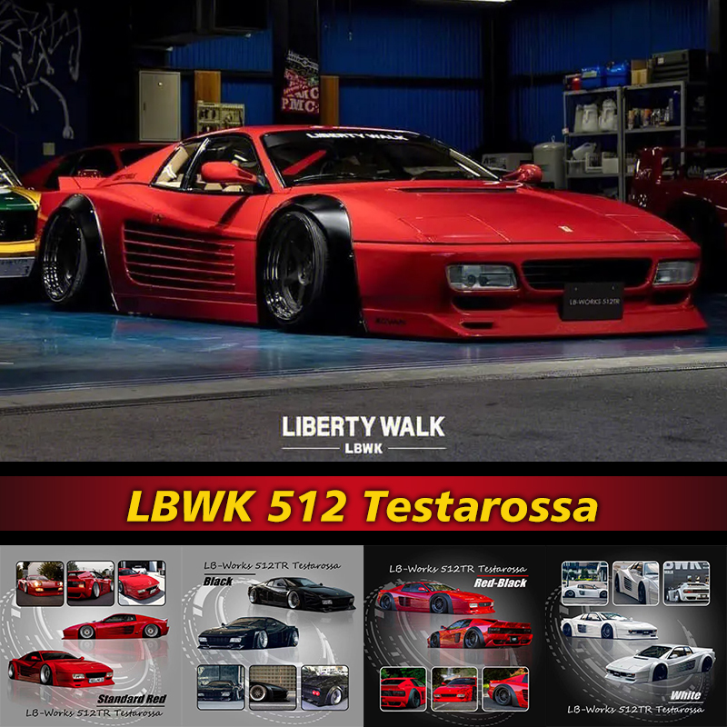Die Cast Car 1 64 - 在庫あり 1:64 LBWK 512 TR テスタロッサ