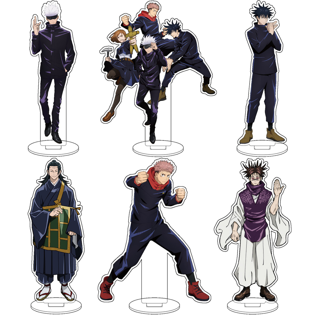 Figma Stand Set - 16 センチメートルアニメ呪術廻戦五条悟いたどりいゆうじ伏黒恵禅音マキコスアクリルフィギュアスタンド装飾品クリスマスギフト