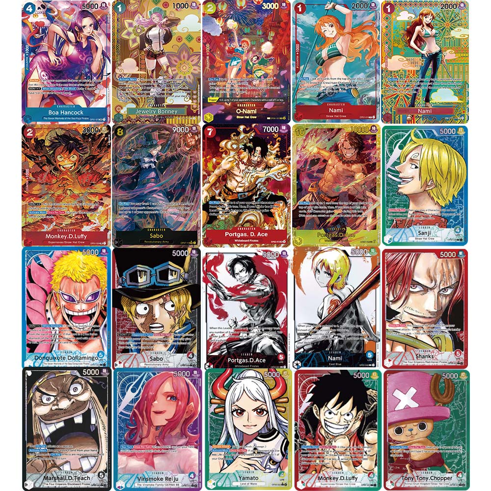 Graded Card Display - アニメ ワンピース プロキシコレクションカード モンキー・D・ルフィ ポートガス・D・エース ナミ