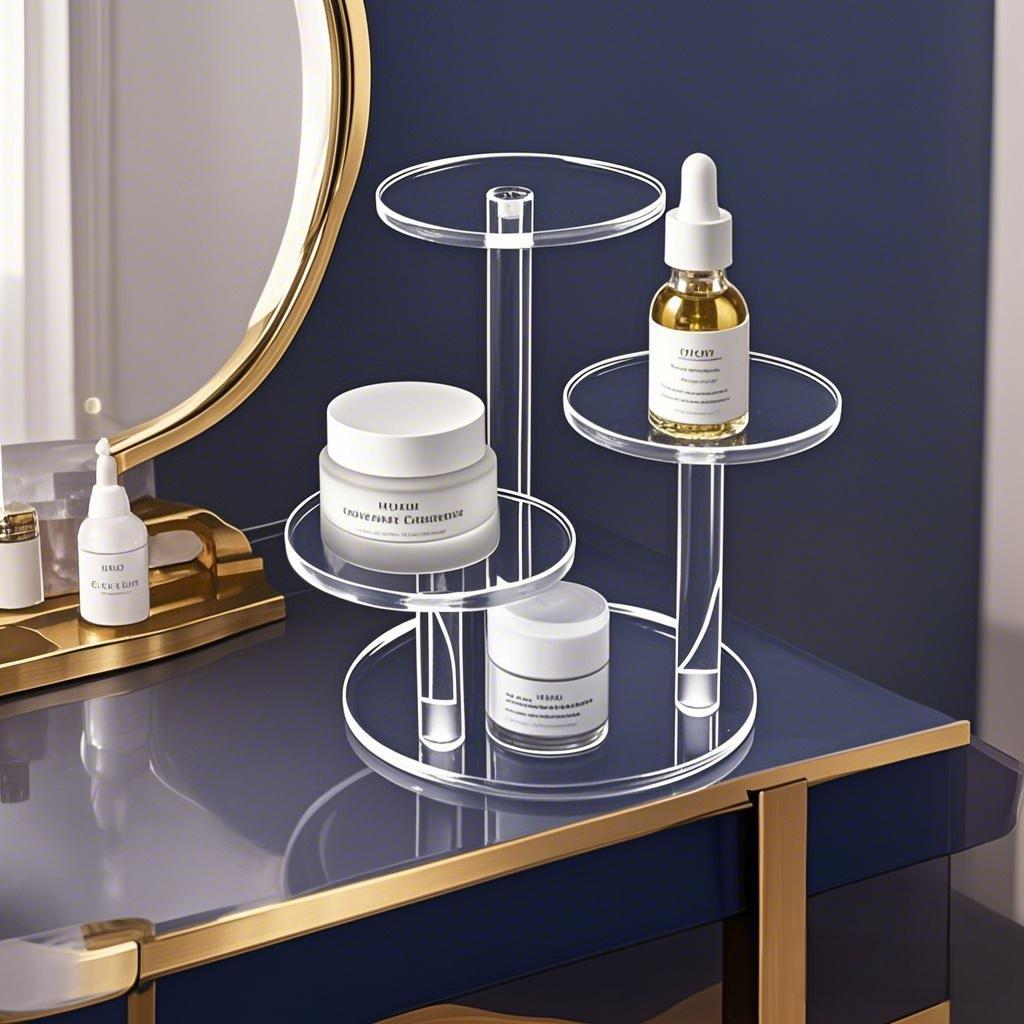 Display Case Acrylic - ジュエリーオーガナイザージュエリーディスプレイスタンドクリアホワイトブラックアクリルイヤリングブレスレットネックレスディスプレイスタンド棚