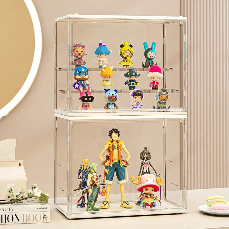 Pop Display Shelf - アクリル製コレクタブルフィギュア＆ブラインドボックス玩具ディスプレイスタンド、レゴやバブルガムポップマート用装飾棚