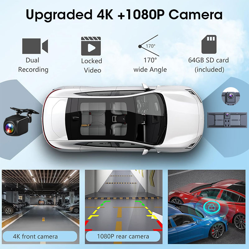 11.3インチ 車 DVR 4K ダッシュボード ワイヤレス - Graded Card Display のレビューと価格