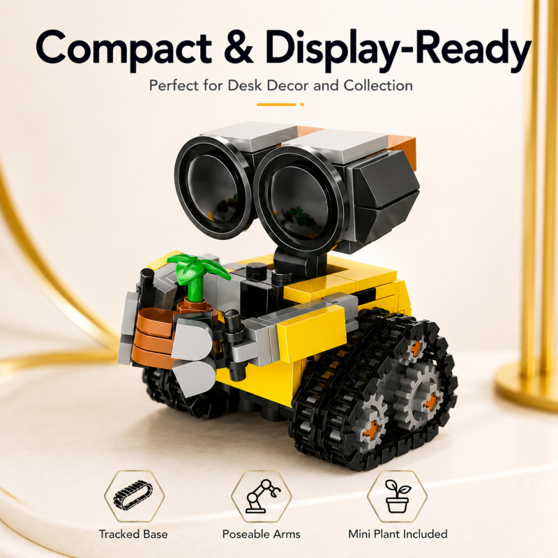 ミニロボット組み立てブロックセット、植物アクセサリー付きのか - Building Block Mini のレビューと価格