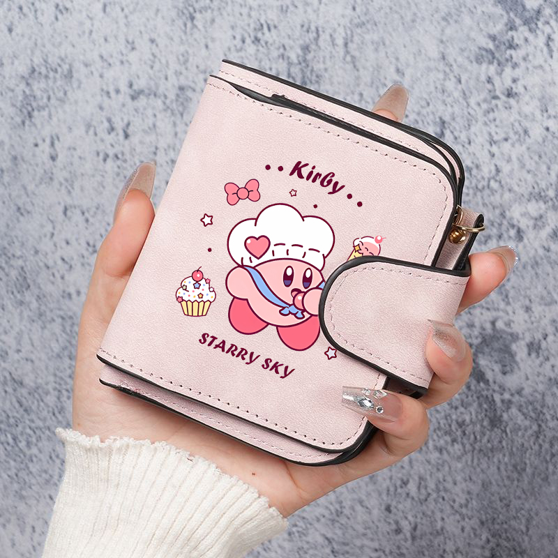 カービィのショートウォレット女性折りたたみ財布女性カードバッ - Card Top Loader のレビューと価格