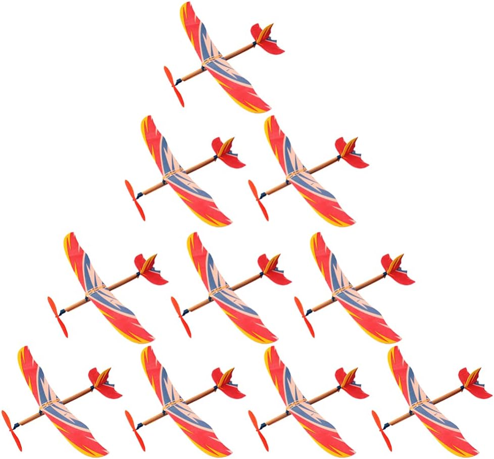 5/10 個のゴムバンド動力飛行機モデルグライダー飛行機爆撃 - Model Airplane Plastic のレビューと価格