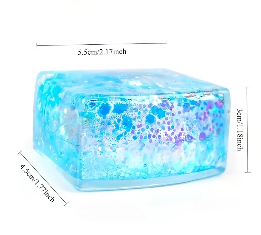 光沢のある麦芽糖キューブスクイーズ玩具 模擬豆腐 小さな氷の - Fidget Cube Original のレビューと価格