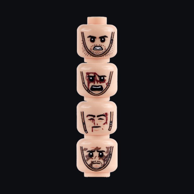軍事兵士フィギュア負傷した顔表現ヘッドパーツビルディングブロ - Lego Minifigure Holder のレビューと価格