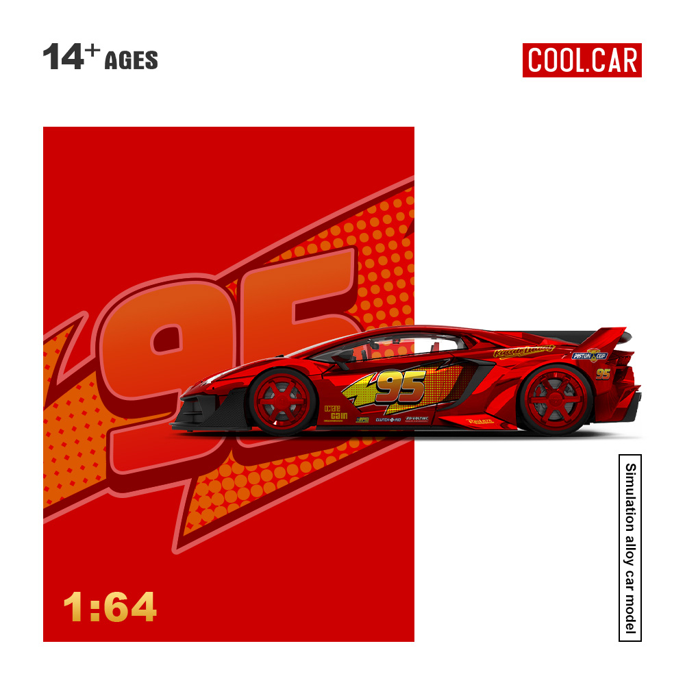クールカー 1:64 GT EVO ライトニングメタルレッド - Die Cast Car 1 64 のレビューと価格