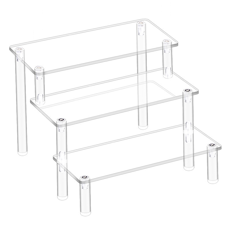 1-4 層アクリルディスプレイスタンドクリアディスプレイライ - Pop Display Shelf のレビューと価格