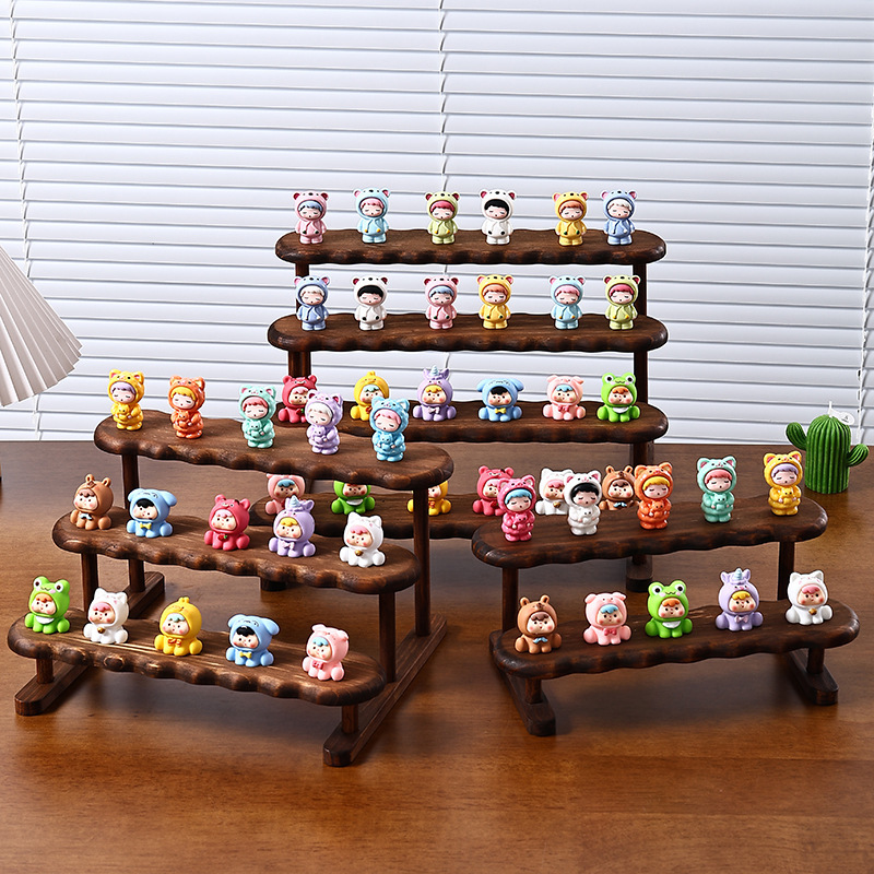 2/3/4/5 層木製ディスプレイライザー棚ファッション収納 - Display Risers Set のレビューと価格