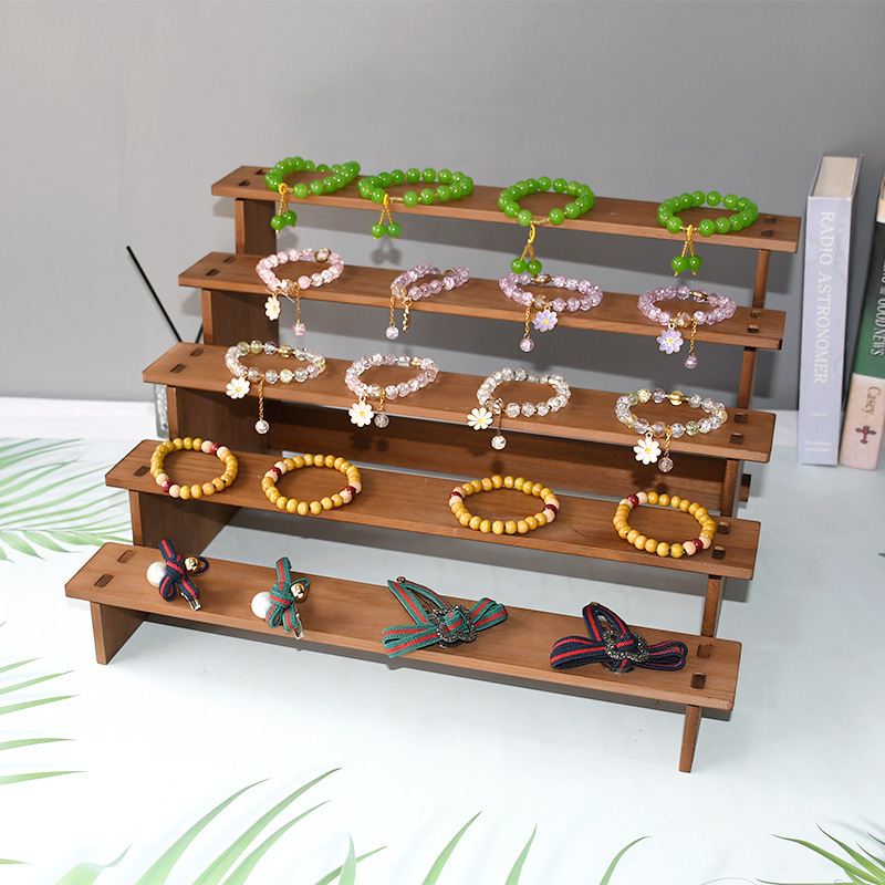 2/3/4/5 層木製ディスプレイライザー棚ファッション収納 - Display Risers Set のレビューと価格