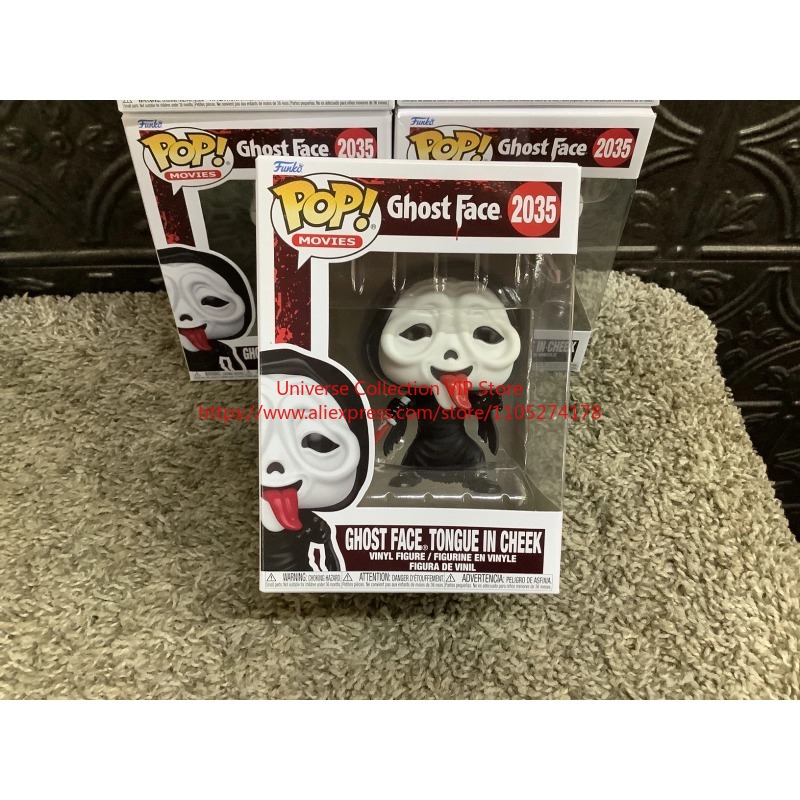 ファンコ ポップ スクリーム ゴーストフェイス 舌を頬に突き - Funko Pop Protector のレビューと価格