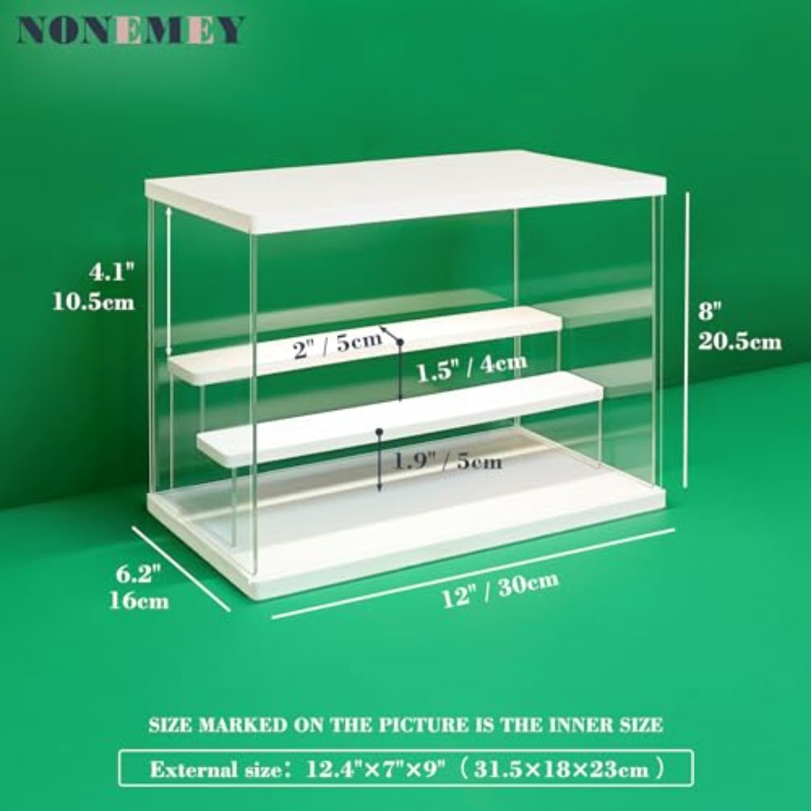透明アクリルディスプレイケーススタンド LEDライト付き 2 - Display Case Acrylic のレビューと価格