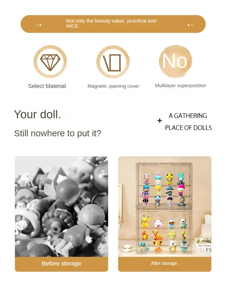 アクリル製コレクタブルフィギュア＆ブラインドボックス玩具ディ - Pop Display Shelf のレビューと価格