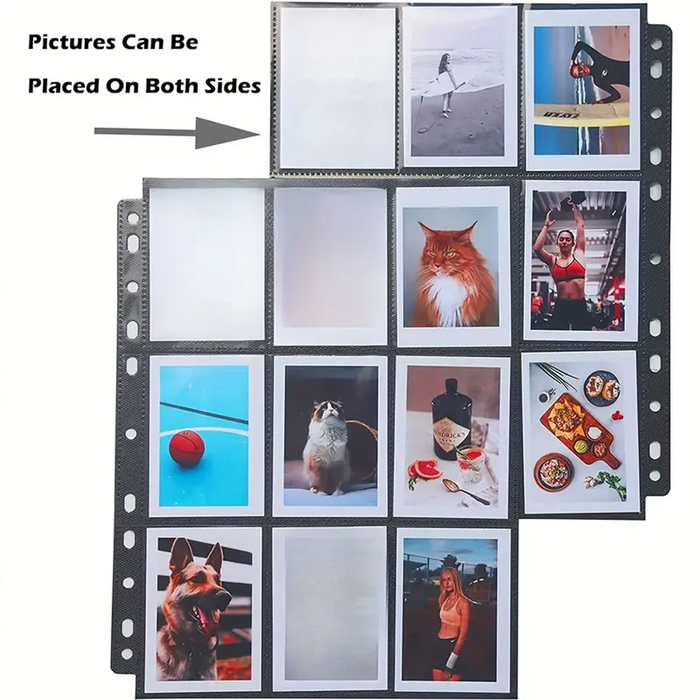 ブラック取引カードバインダーページ、収納ウォレット、両面、1 - Trading Card Binder のレビューと価格