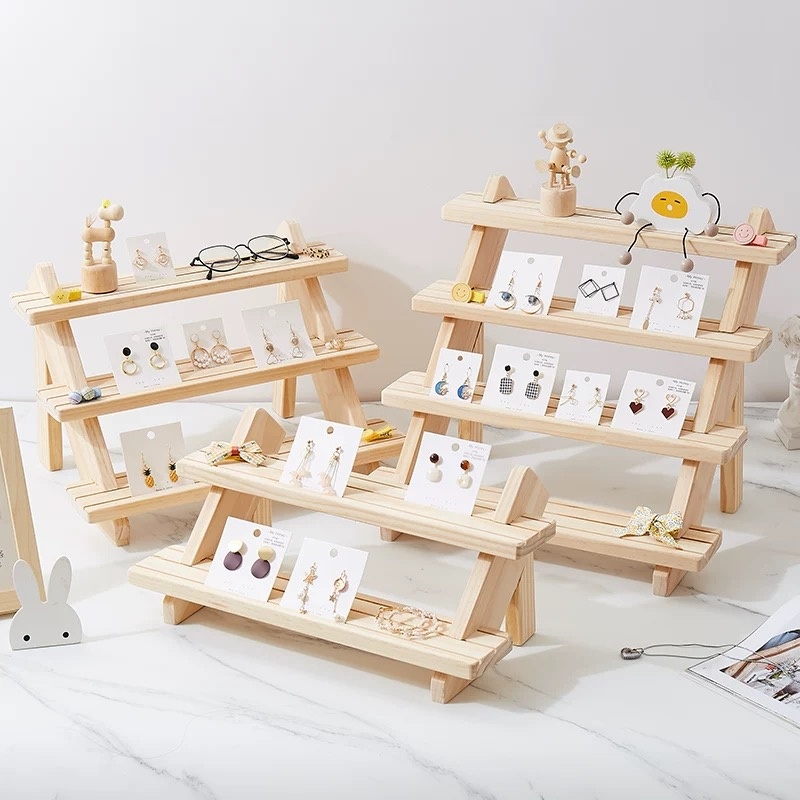 イヤースタッドホルダーライザー多層ディスプレイラックログリン - Display Risers Set のレビューと価格